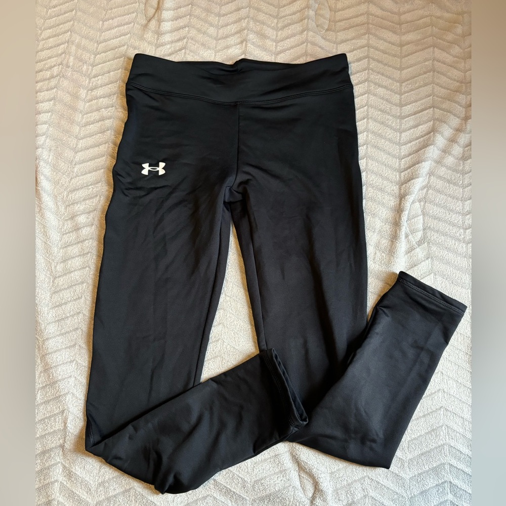 Under Armour girls, full length, leggings, youth size large